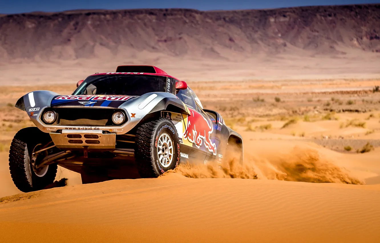 Photo wallpaper Sand, Auto, Mini, Sport, Desert, Speed, Rally, Dakar, Dakar, Rally, Dune, Buggy, Buggy, X-Raid Team, …